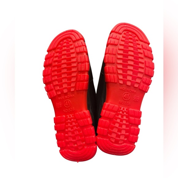 Albicker Black Red Rubber Waterproof Boots Mens Size 7.5 - Picture 4 of 4